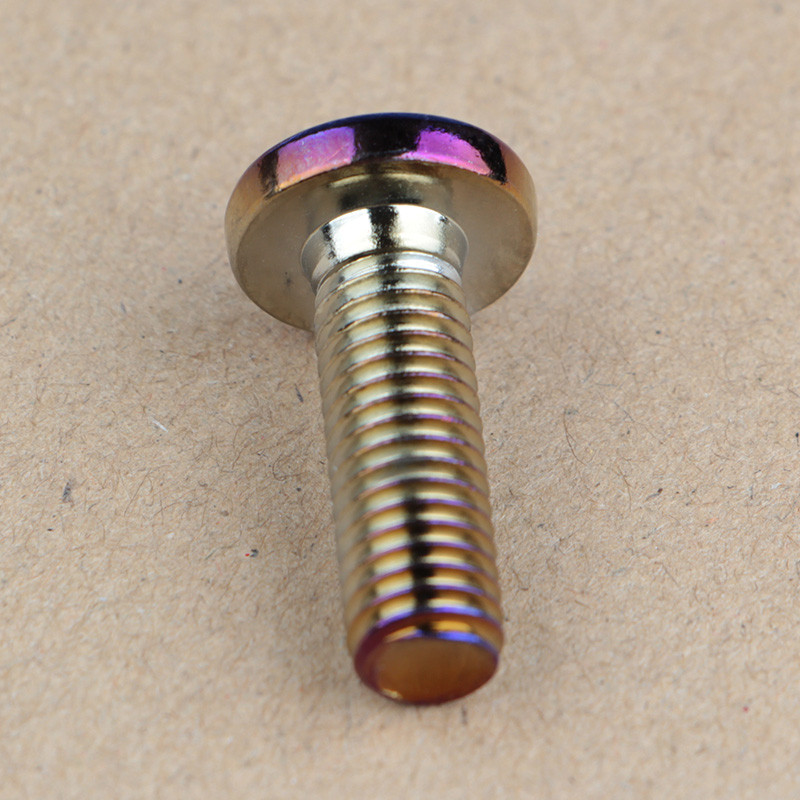 M8 disk vijak s okruglom glavom za električni automobil električni motocikl kočni disk puni zub gori titan plavi unutarnji šesterokut