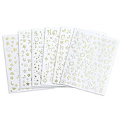 Autocolant holografic argintiu/aur/aur roz pentru unghii Autocolant adeziv 3D pentru unghii acrilice Vârf de manichiură Decorarea unghiilor pentru femei