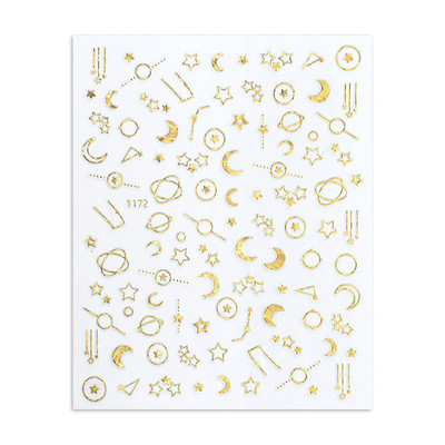 Autocolant holografic argintiu/aur/aur roz pentru unghii Autocolant adeziv 3D pentru unghii acrilice Vârf de manichiură Decorarea unghiilor pentru femei