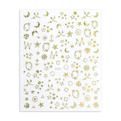 Autocolant holografic argintiu/aur/aur roz pentru unghii Autocolant adeziv 3D pentru unghii acrilice Vârf de manichiură Decorarea unghiilor pentru femei