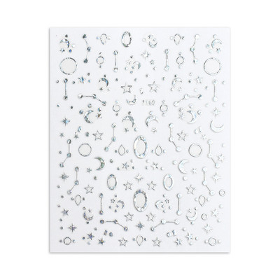 Autocolant holografic argintiu/aur/aur roz pentru unghii Autocolant adeziv 3D pentru unghii acrilice Vârf de manichiură Decorarea unghiilor pentru femei