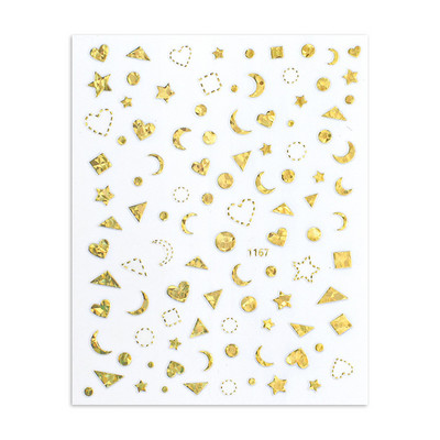 Autocolant holografic argintiu/aur/aur roz pentru unghii Autocolant adeziv 3D pentru unghii acrilice Vârf de manichiură Decorarea unghiilor pentru femei