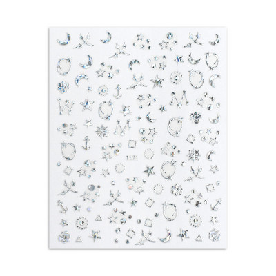 Autocolant holografic argintiu/aur/aur roz pentru unghii Autocolant adeziv 3D pentru unghii acrilice Vârf de manichiură Decorarea unghiilor pentru femei