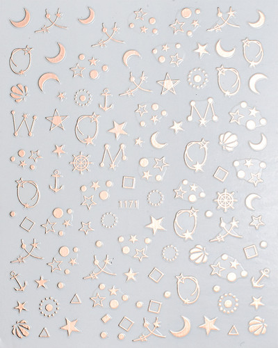 Autocolant holografic argintiu/aur/aur roz pentru unghii Autocolant adeziv 3D pentru unghii acrilice Vârf de manichiură Decorarea unghiilor pentru femei