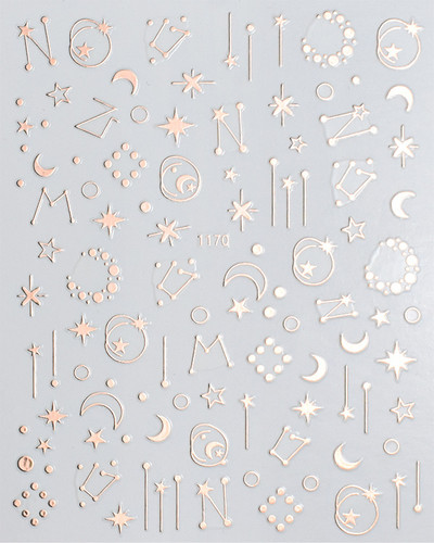 Autocolant holografic argintiu/aur/aur roz pentru unghii Autocolant adeziv 3D pentru unghii acrilice Vârf de manichiură Decorarea unghiilor pentru femei