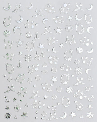 Autocolant holografic argintiu/aur/aur roz pentru unghii Autocolant adeziv 3D pentru unghii acrilice Vârf de manichiură Decorarea unghiilor pentru femei