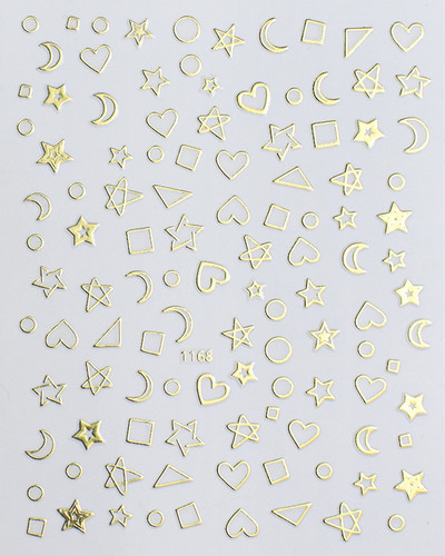 Autocolant holografic argintiu/aur/aur roz pentru unghii Autocolant adeziv 3D pentru unghii acrilice Vârf de manichiură Decorarea unghiilor pentru femei