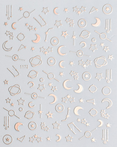 Autocolant holografic argintiu/aur/aur roz pentru unghii Autocolant adeziv 3D pentru unghii acrilice Vârf de manichiură Decorarea unghiilor pentru femei