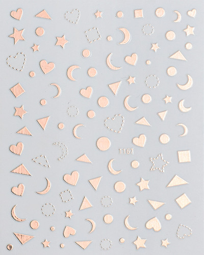 Autocolant holografic argintiu/aur/aur roz pentru unghii Autocolant adeziv 3D pentru unghii acrilice Vârf de manichiură Decorarea unghiilor pentru femei