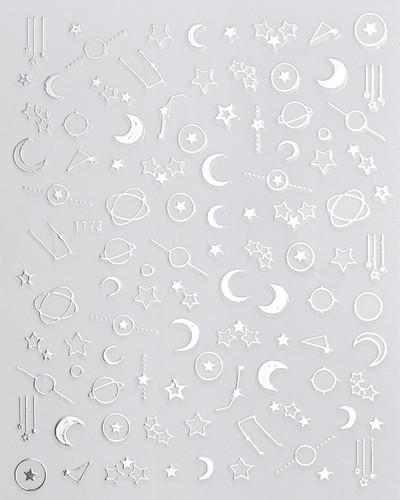 Autocolant holografic argintiu/aur/aur roz pentru unghii Autocolant adeziv 3D pentru unghii acrilice Vârf de manichiură Decorarea unghiilor pentru femei