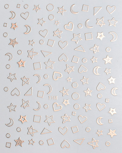 Autocolant holografic argintiu/aur/aur roz pentru unghii Autocolant adeziv 3D pentru unghii acrilice Vârf de manichiură Decorarea unghiilor pentru femei