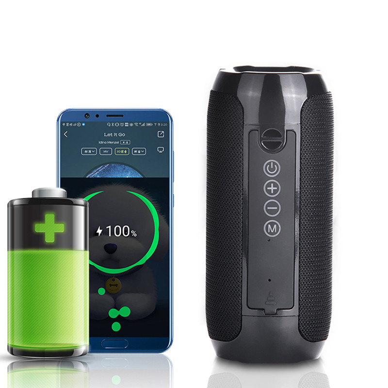 TG117 lauko garsiakalbis, atsparus vandeniui, nešiojamasis belaidis kolonėlės garsiakalbio dėžutės palaikymas TF kortelės FM radijo Aux įvestis