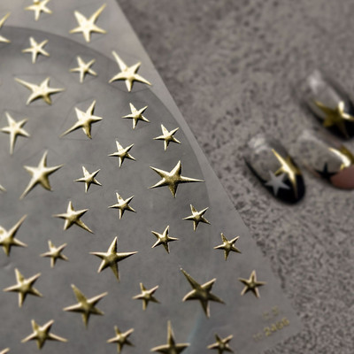Pronkseerivad südamekleebised küüntele Kullakilp Laser Sun Star Moon Kleebised liugurid DIY küünekunsti aksessuaarid Kaunistused