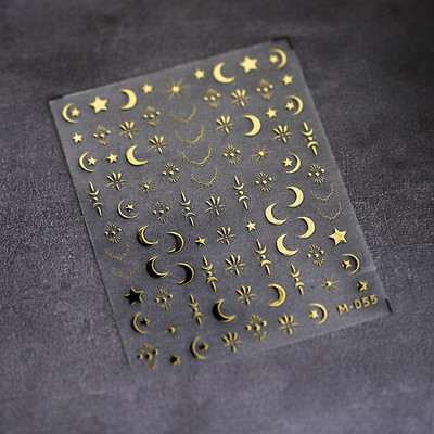 Pronkseerivad südamekleebised küüntele Kullakilp Laser Sun Star Moon Kleebised liugurid DIY küünekunsti aksessuaarid Kaunistused