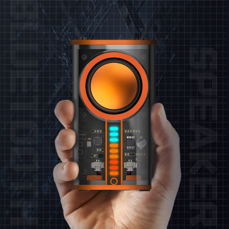 Διαφανές ηχείο Bluetooth Ασύρματο ηχείο ήχου 5w 600mah Type-c με υποστήριξη Rhythm Light Σύνδεση TWS