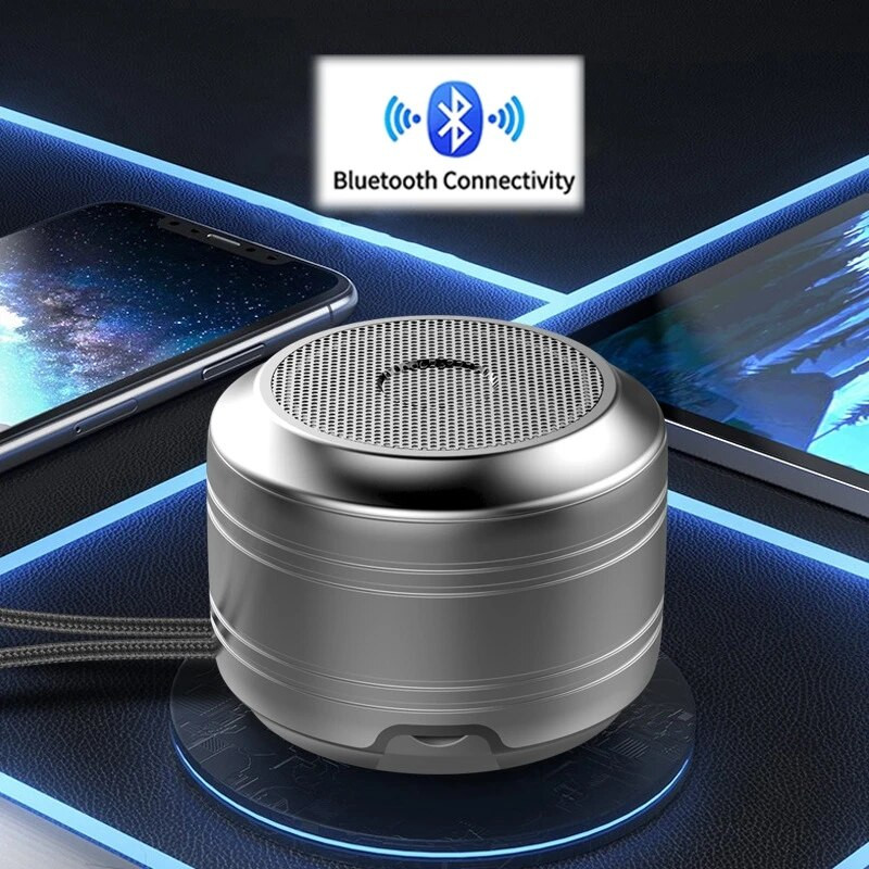 Mini belaidis „Bluetooth“ garsiakalbis, nešiojamas galingas žemųjų dažnių garso dėžutė, įmontuotas mikrofonas, skambutis lauko vandeniui atspari USB garso TF kortelė