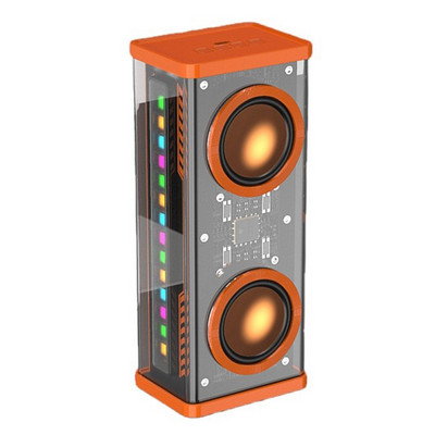 Läbipaistev mecha bassikõlar 5 W suure võimsusega 1800 mAh juhtmevaba stereokõlar Bluetoothiga ühilduv 5.0 peotarbed