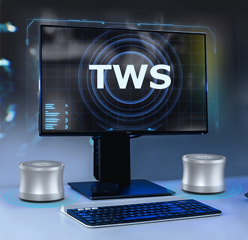 EWA A109 TWS „Bluetooth“ garsiakalbiai, 5 W tvarkyklės, patobulintos žemųjų dažnių didelės raiškos garsas, nešiojamas, gali skambinti tikru belaidžiu stereo garsiakalbiu