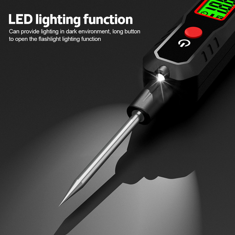 12 V automobilio įtampos detektoriaus rašiklis elektros grandinės tikrinimo rašiklis Automobilio gedimo techninės priežiūros grandinės testeris skaitmeninio foninio apšvietimo ekranas