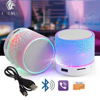 Bluetooth Speaker Mini Wireless Loudspeaker Crack LED TF Card USB Subwoofer Φορητό MP3 Sound Ασύρματο ηχείο για κινητό τηλέφωνο