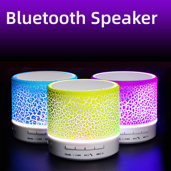 Bluetooth Speaker Mini Wireless Loudspeaker Crack LED TF Card USB Subwoofer Φορητό MP3 Sound Ασύρματο ηχείο για κινητό τηλέφωνο