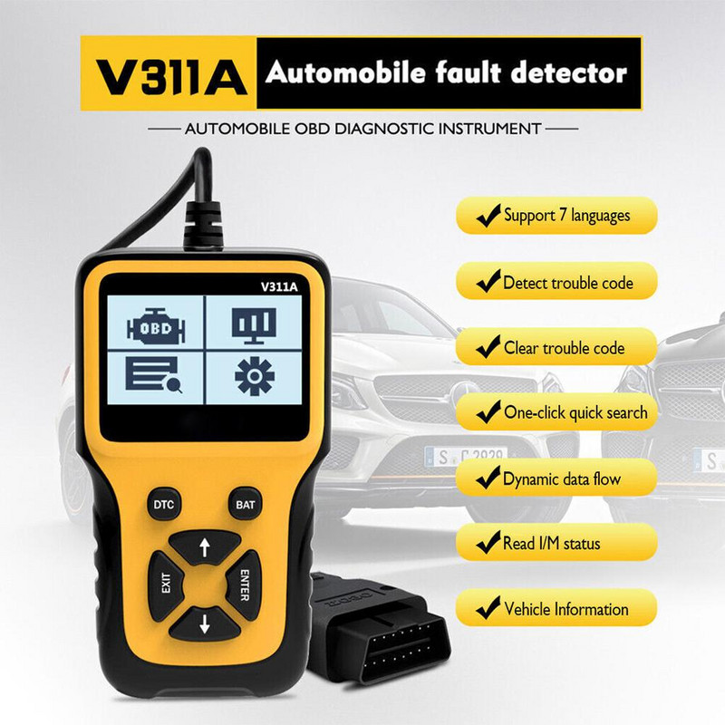 „Obd2“ skaitytuvo automobilio gedimų diagnostikos įrankis „Obd“ variklio gedimų detektorius automobilio variklio gedimo kodų skaitytuvas Automobilio remonto įrankis