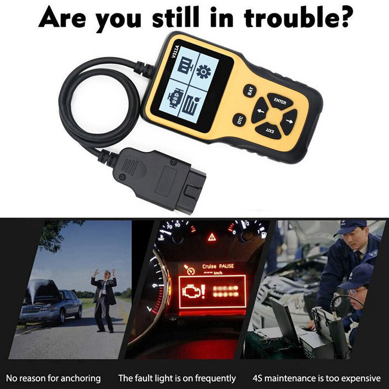 „Obd2“ skaitytuvo automobilio gedimų diagnostikos įrankis „Obd“ variklio gedimų detektorius automobilio variklio gedimo kodų skaitytuvas Automobilio remonto įrankis