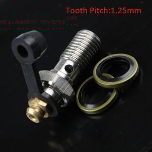Etrier de frână pentru motociclete șurub banjo șurub de purjare niplu M10X1.0mm/1.25mm 304 din oțel inoxidabil pentru Honda Yamaha Kawasaki Suzuki
