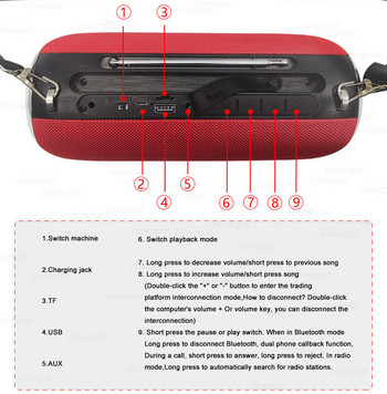 Υπαίθριος ήχος Φορητή Μουσική Caixa De Som Ισχυρό Boombox με βάση στήριξης Υψηλή ισχύς 40W Bluetooth ηχείο ασύρματο BT στήλη