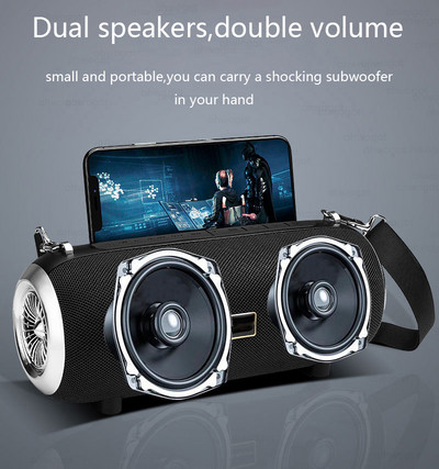 Υπαίθριος ήχος Φορητή Μουσική Caixa De Som Ισχυρό Boombox με βάση στήριξης Υψηλή ισχύς 40W Bluetooth ηχείο ασύρματο BT στήλη