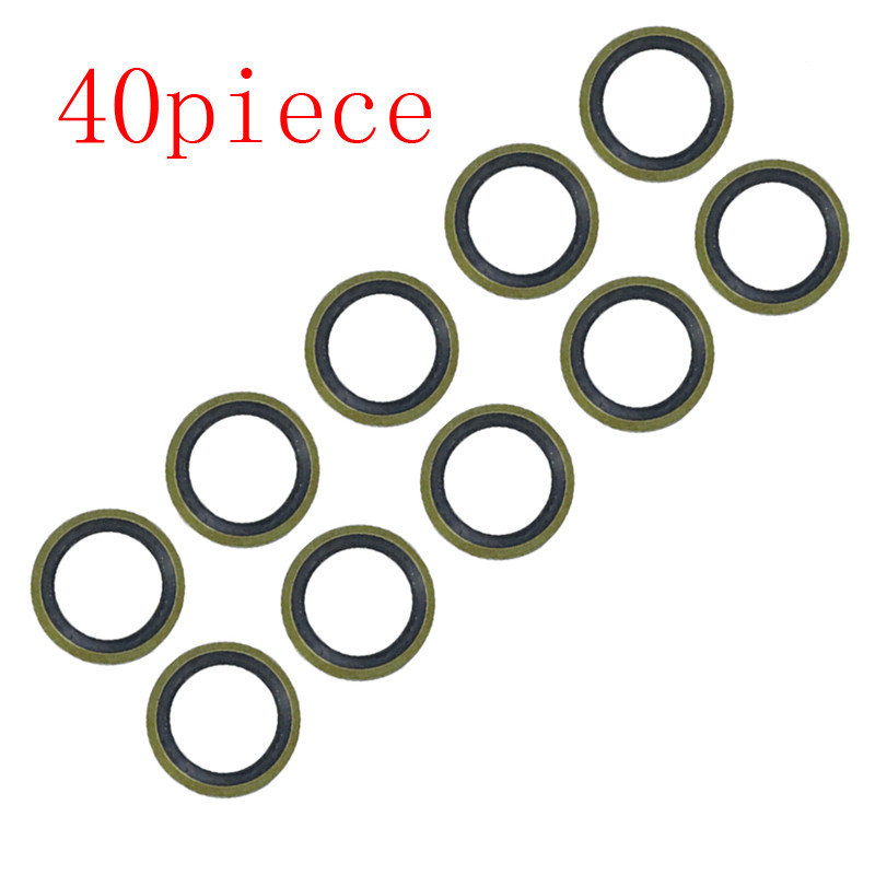 M10 Banjo Bolt alyvos išleidimo varžto sandarinimo poveržlės tarpikliai 1 komplektas / 40 vnt motociklui hidraulinė sankaba stabdžių siurblys stabdžių žarnos apkaba