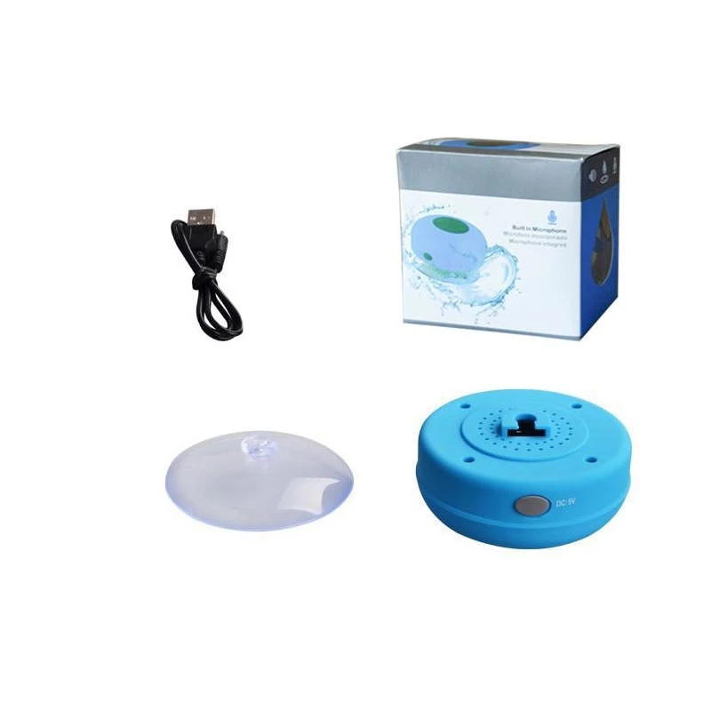 Mini difuzor Bluetooth Subwoofer de duș Difuzor handsfree impermeabil cu microfon cu ventuză pentru baie, piscină, plajă, telefon pentru mașină