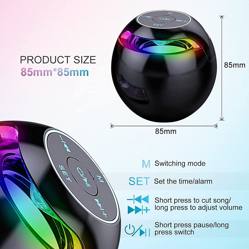 Caixa De Som Bluetooth garsiakalbis FM radijo garso dėžutė Dvigubas Wecker žemųjų dažnių garsiakalbis TF Karte Lautsprecher belaidis mini garsas