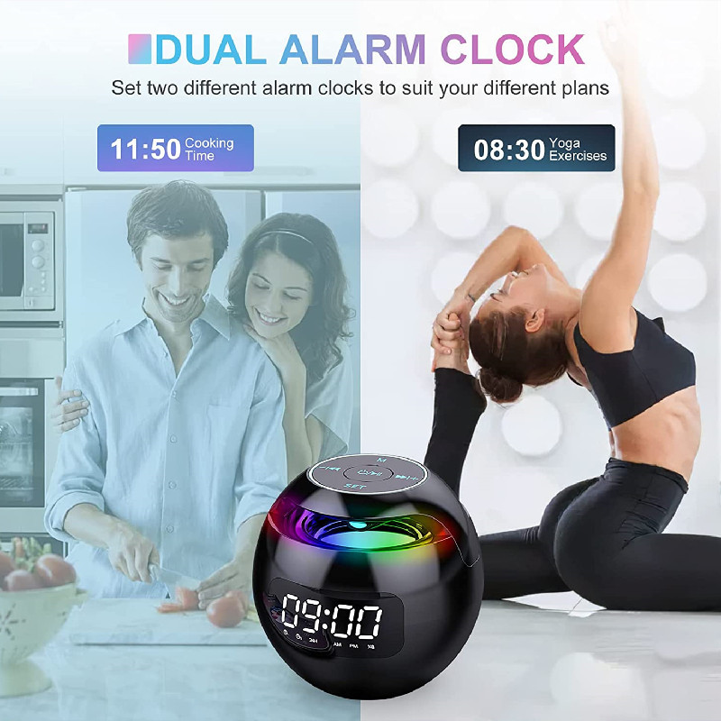 Caixa De Som Bluetooth garsiakalbis FM radijo garso dėžutė Dvigubas Wecker žemųjų dažnių garsiakalbis TF Karte Lautsprecher belaidis mini garsas