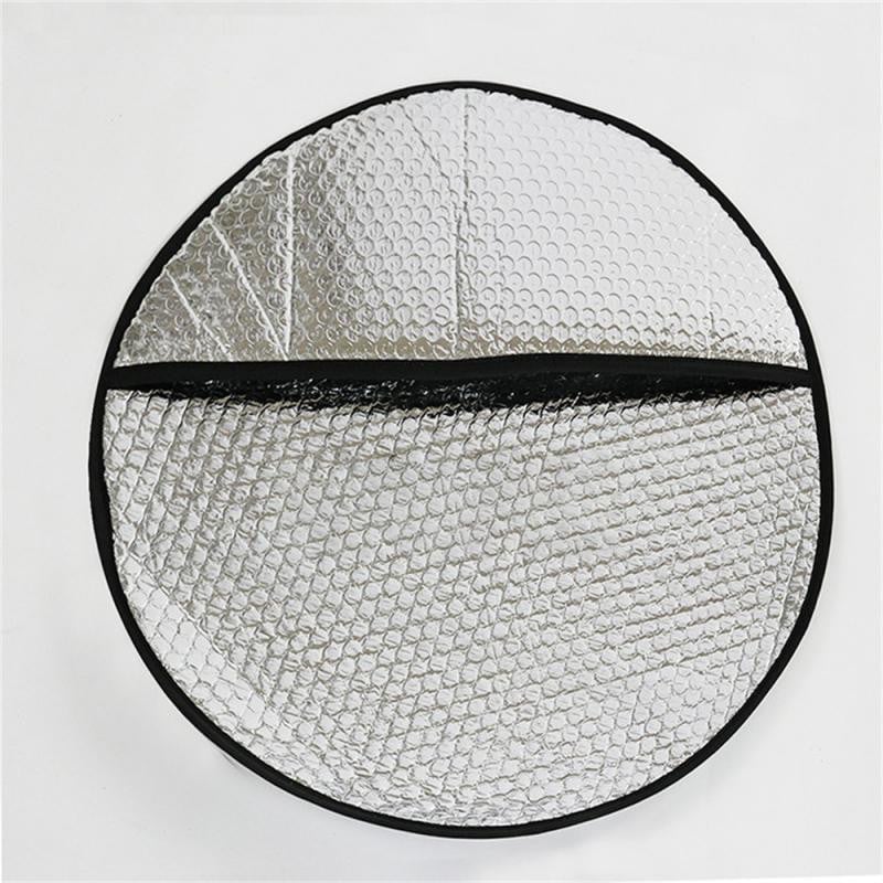 Automobilio vairo gaubtas nuo saulės Dvigubas storas apsaugos nuo saulės Sulankstomas anti-UV apsaugos nuo saulės Automobilių reikmenys Automobilio vairo dangtelis Sidabrinis