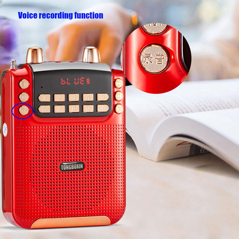10 W suure võimsusega Bluetoothi megafoni kõlar FM\TF\USB helisalvestusfunktsiooni tugi Kõrvaklappide tugi 3 18650 laetav aku