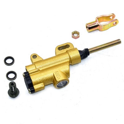 10mm ασπρόμαυρο και χρυσό REAR PIT DIRT BIKE ATV HYDRAULIC BRAKE MASTER CYLINDER 110cc 125cc 140cc 150cc PITBIKE