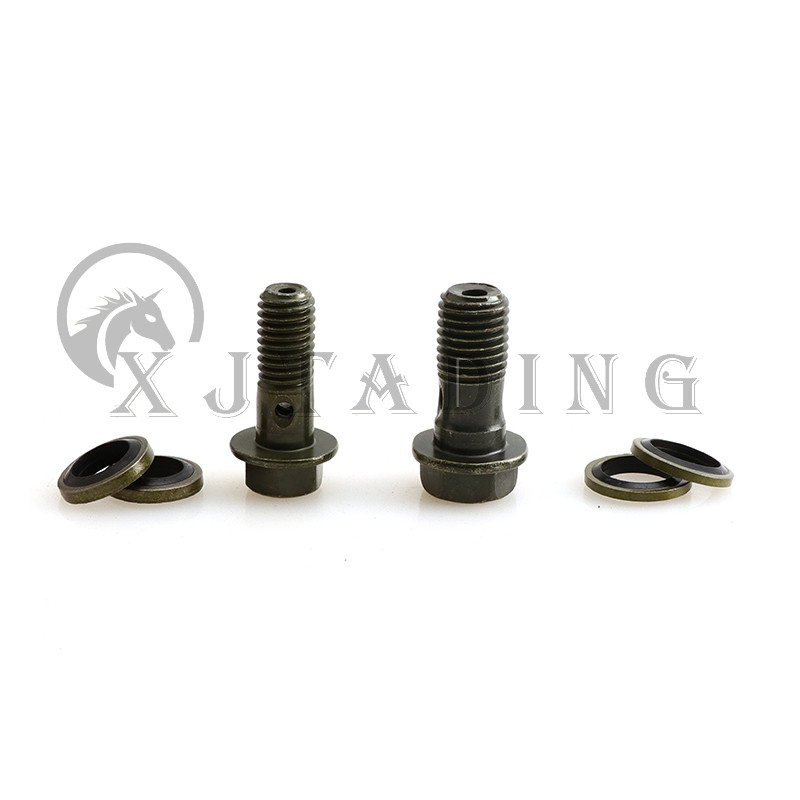 2 vnt M8/M10x1,25 hidraulinių stabdžių pagrindinio cilindro alyvos žarnos varžtas Banjo varžtas motociklo universalaus vamzdelio vamzdžių varžtų varžtai