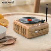 Juhtmeta Bluetoothi retroraadio Vinüülplaadimängija Bluetooth-kõlar Loov retroheliraadio Kaasaskantav minikaunistus