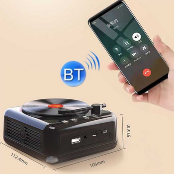 Безжично Bluetooth ретро радио Плейър за винилови плочи Bluetooth високоговорител Творческо ретро аудио радио Преносима мини декорация