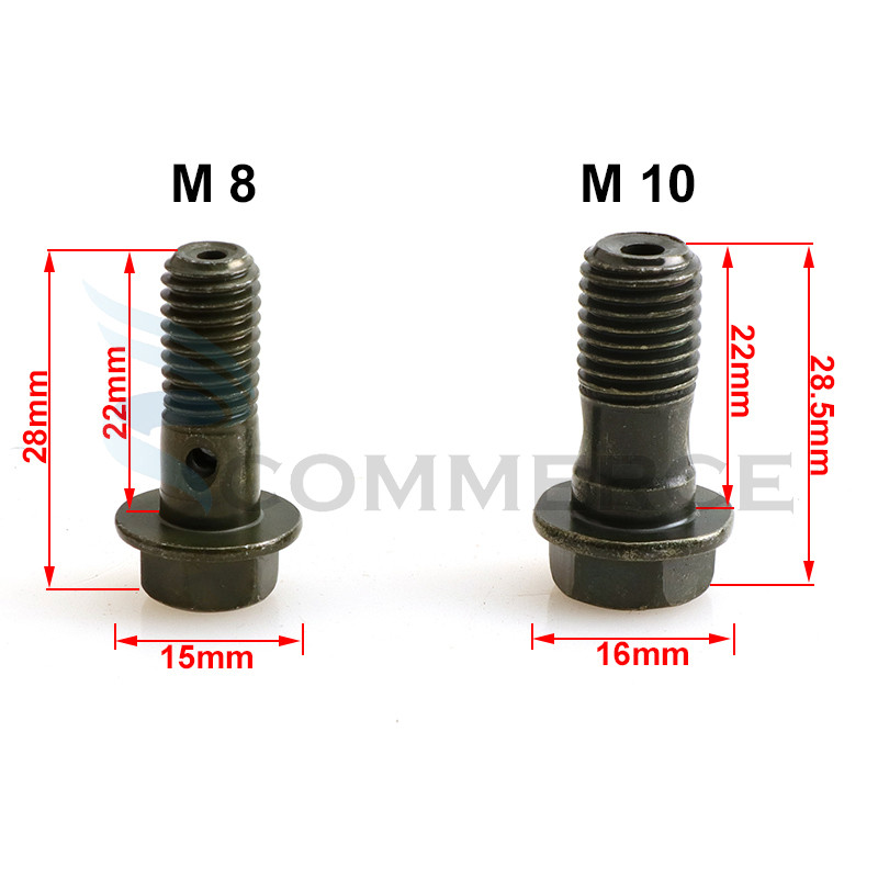 Badu.bg M8/M10x1.25 Главен спирачен цилиндър Маслен маркуч Винт Банджо ...