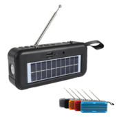 Difuzor de încărcare solară în aer liber compatibil Bluetooth Difuzor stereo portabil fără fir Radio FM Lanternă LED