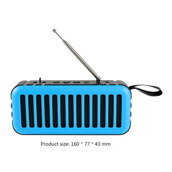 Външен високоговорител за слънчево зареждане Bluetooth-съвместим преносим безжичен стерео високоговорител FM радио LED фенерче