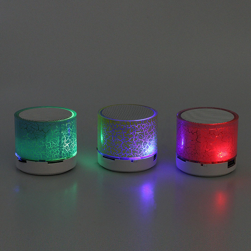 „Bluetooth“ garsiakalbis mini belaidis garsiakalbis, įtrūkęs LED TF kortelė, USB žemų dažnių garsiakalbis „Bluetooth“ garsiakalbiai MP3 stereo garso muzikos grotuvas