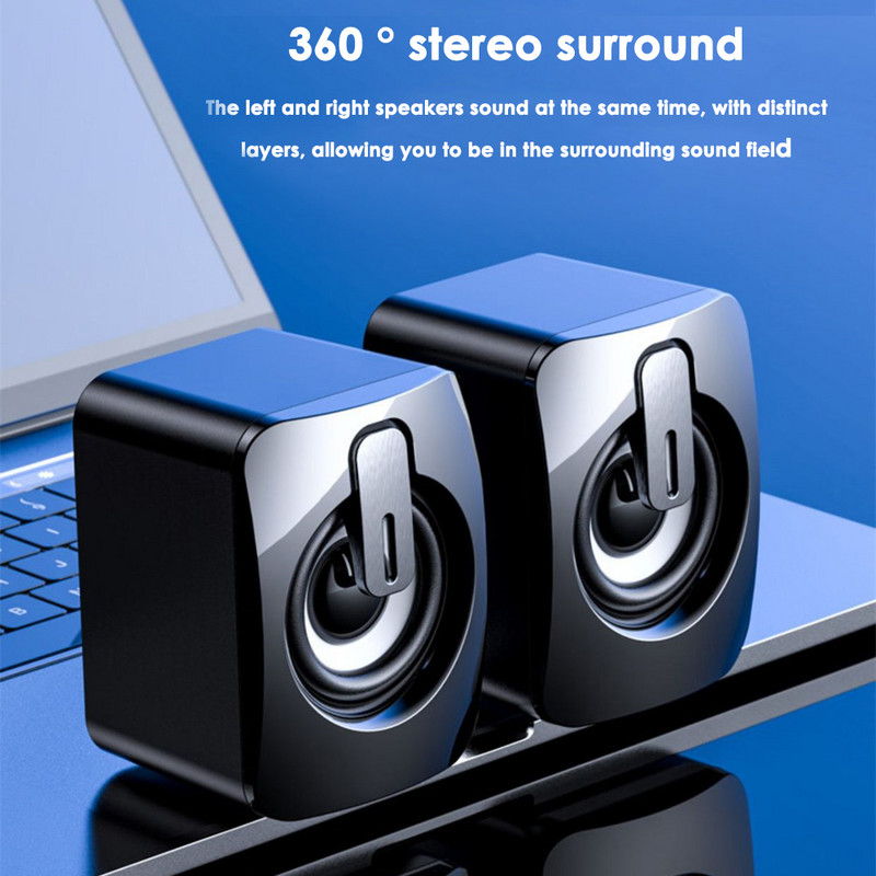 USB žičani računalni zvučnik Sound Box HIFI stereo mikrofon s LED svjetlom za Xiaomi Lenovo PC Desktop Notebook Dodaci
