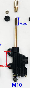 10mmOR8mm must ja valge kuldne TAGASUUR DIRT BIKE ATV HÜDRAULILINE PIDURI PÕHISILINDER 110cc 125cc 140cc 150cc PITBIKE