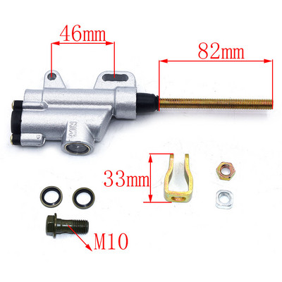 10mmOR8mm must ja valge kuldne TAGASUUR DIRT BIKE ATV HÜDRAULILINE PIDURI PÕHISILINDER 110cc 125cc 140cc 150cc PITBIKE