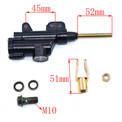 10mmOR8mm must ja valge kuldne TAGASUUR DIRT BIKE ATV HÜDRAULILINE PIDURI PÕHISILINDER 110cc 125cc 140cc 150cc PITBIKE