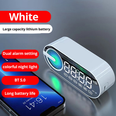 Bežični Bluetooth zvučnik s FM radiom Mini prijenosna kartica Zvuk budilice Dvostruke postavke budilice za sve Telefonska podrška TF