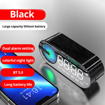 Bežični Bluetooth zvučnik s FM radiom Mini prijenosna kartica Zvuk budilice Dvostruke postavke budilice za sve Telefonska podrška TF